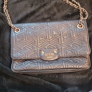 GUESS Black Quilted Crossbody Bag
